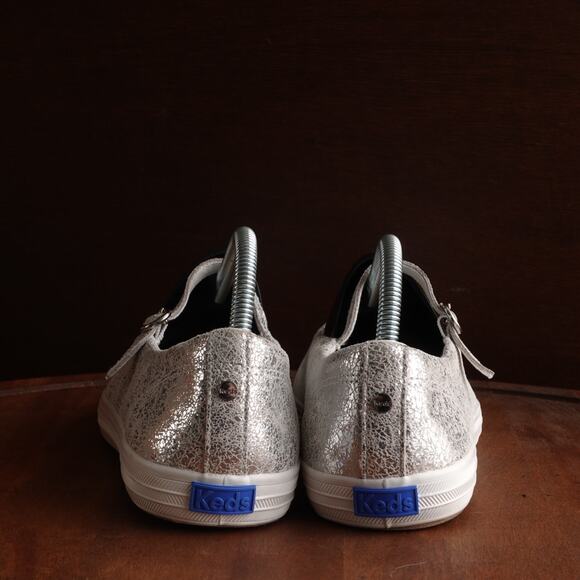 Keds Flats Womens Size 10M Silver Metallic Mary Jane Square Toe Sneaker Shoes - Picture 7 of 14